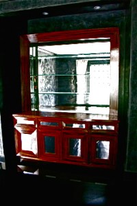 Bar Cabinet with stainless steel inlays Italian ebony and mirror (2)