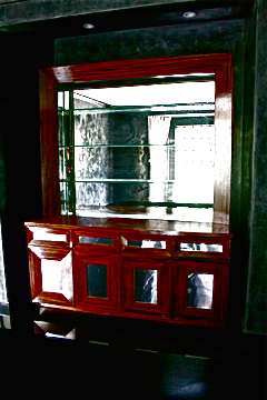 Bar Cabinet with stainless steel inlays Italian ebony and mirror (2)
