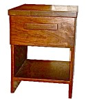 Bed queen with storage and night stands Walnut