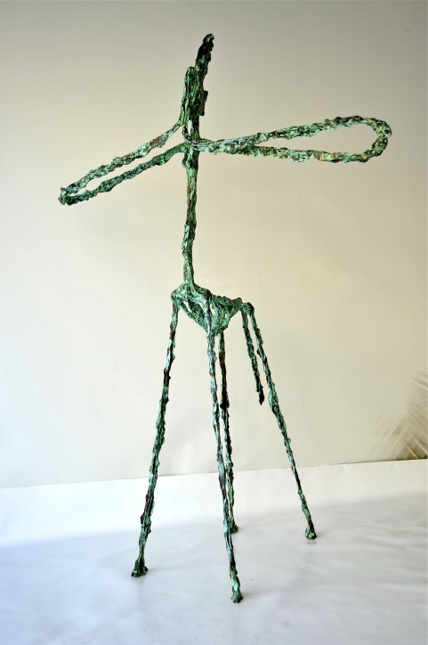 Centaur blue green bronze patina 3.5 ft tall (2)