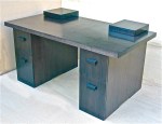Desk with hidden compartment Ebonized Walnut  5ft W x 32in D x 30in H (2)