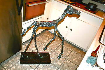 Equine Foal blue green bronze patina 4ft tall (2)