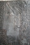 Faces platinum over sculpted material with Gold bronze coating 3ft x 20in (1)
