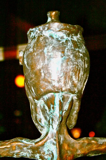 Filonov Face Statue blue green bronze patina 2ft tall (2)