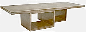 Table coffee Ashy Walnut 8ft W x 3ft D x 30in H